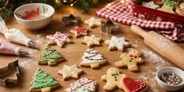 Biscotti di Natale Decorati con Glassa